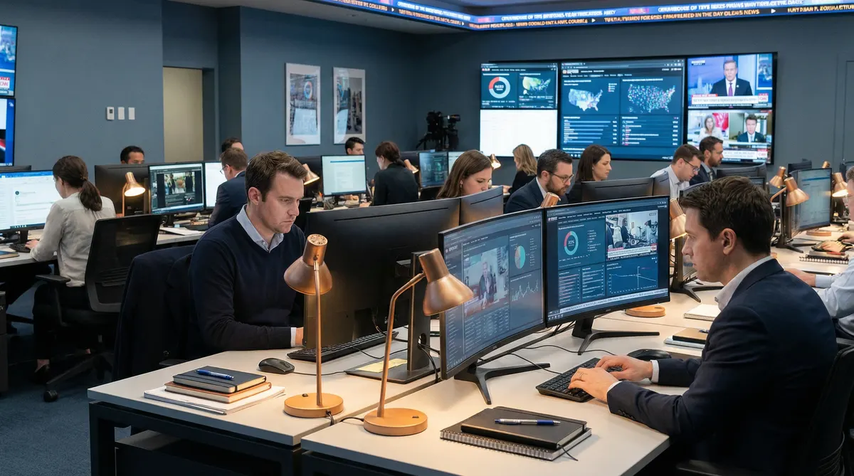 黑料网 - 调查团队在新闻编辑室工作